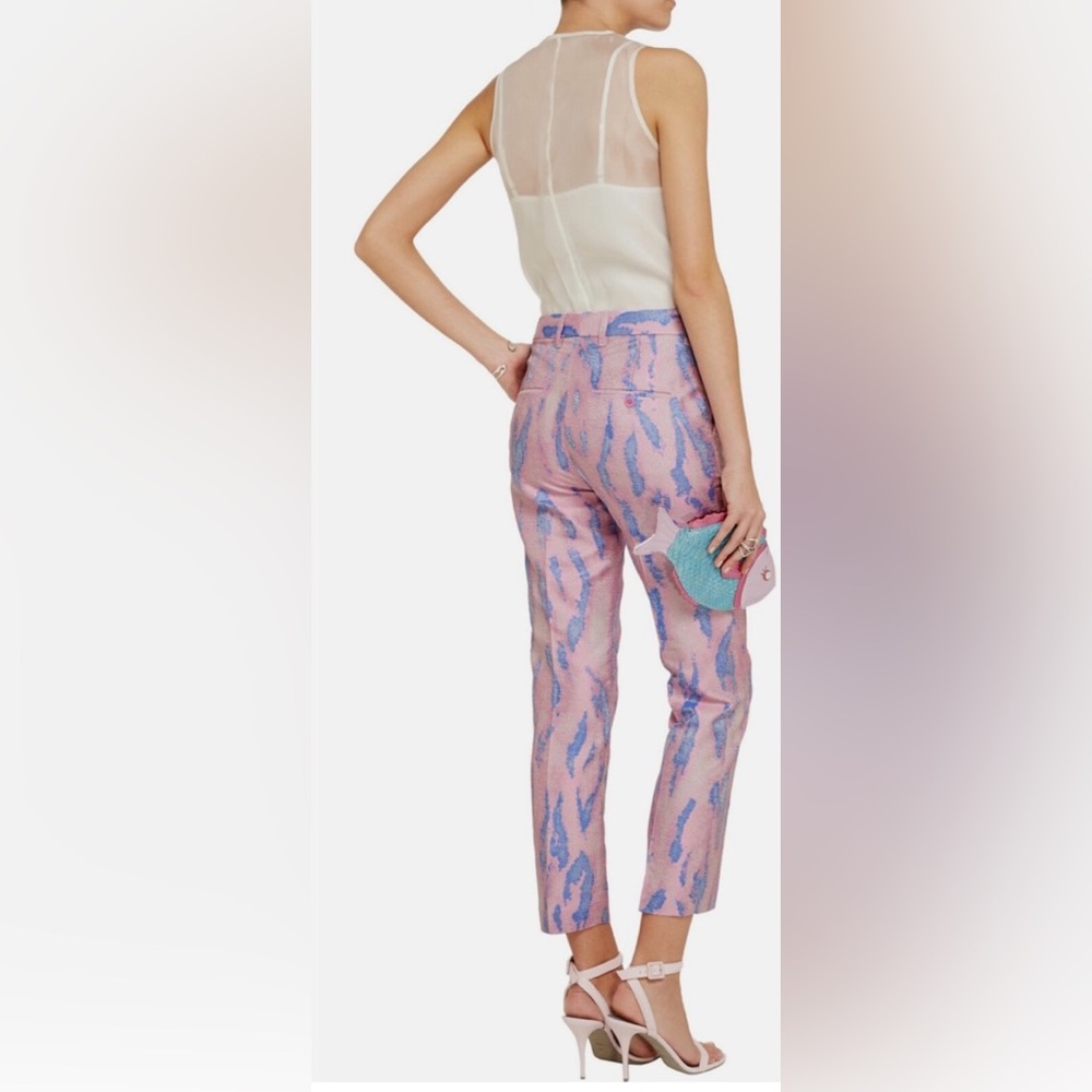 Phillip Lim 3.1 Pink straight leg jacquard pants sz 4 New